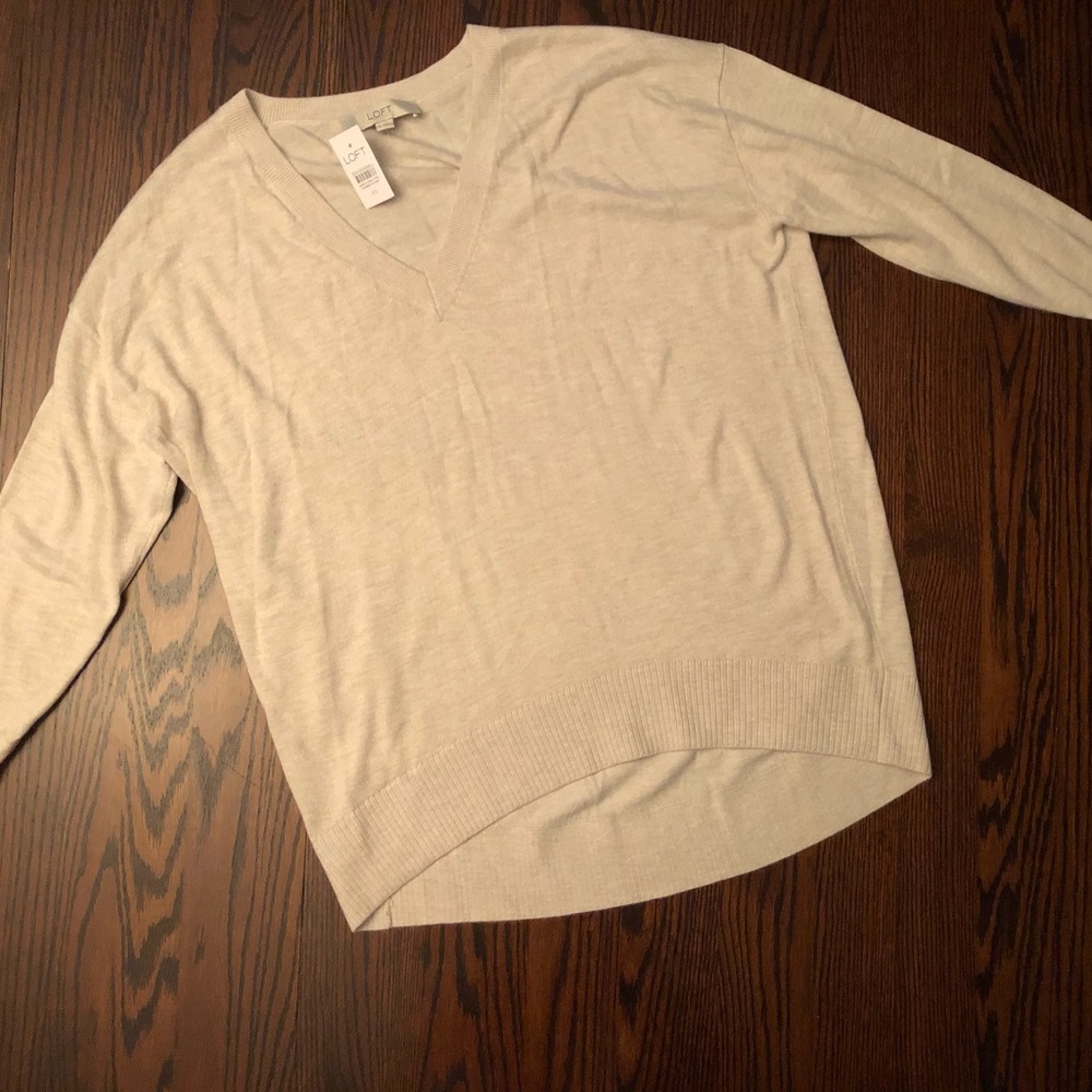 NWT Loft Tunic Sweater Cream